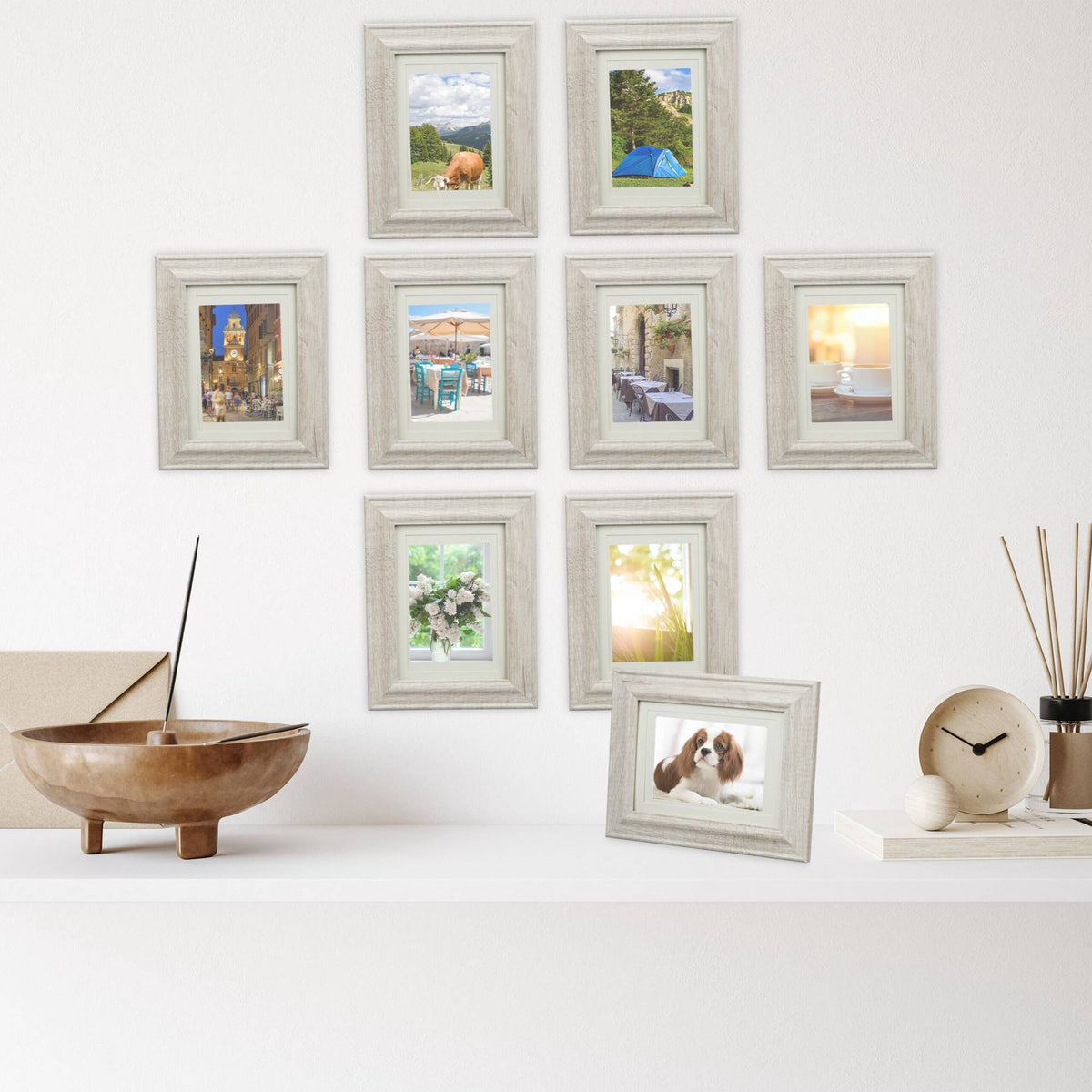 set of 10 picture frames 13x18 cm