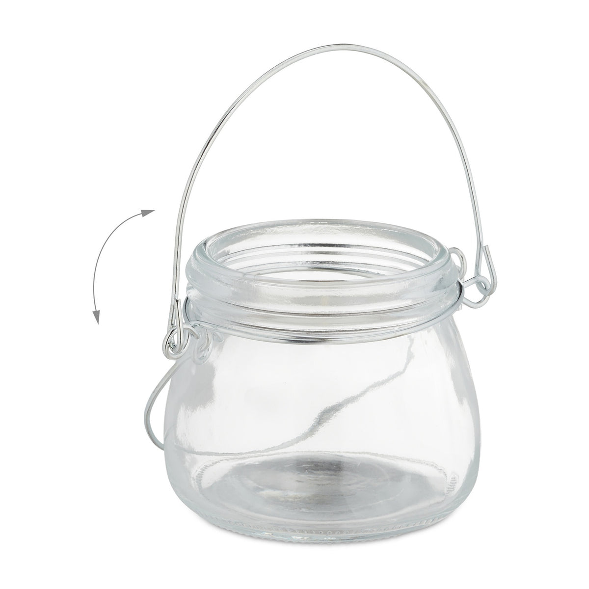 set of 12 glass lanterns in 3 sizes