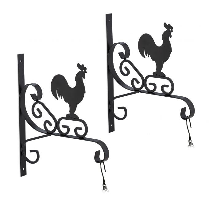set of 2 Flower Pampel Holder Rooster
