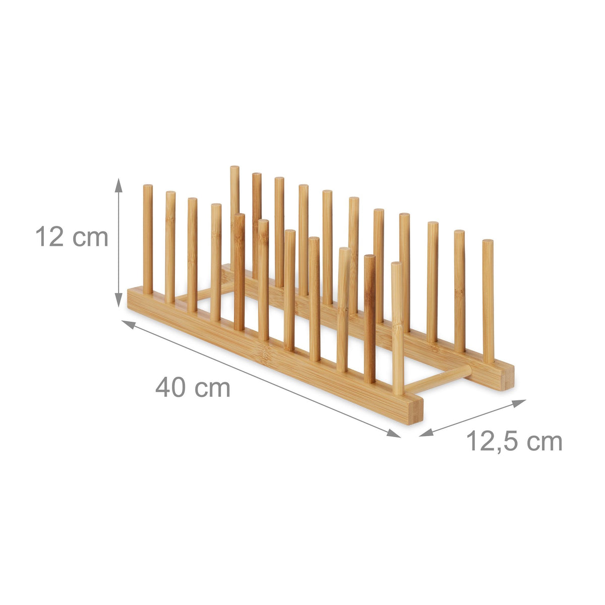 set of 2 bamboo plate racks