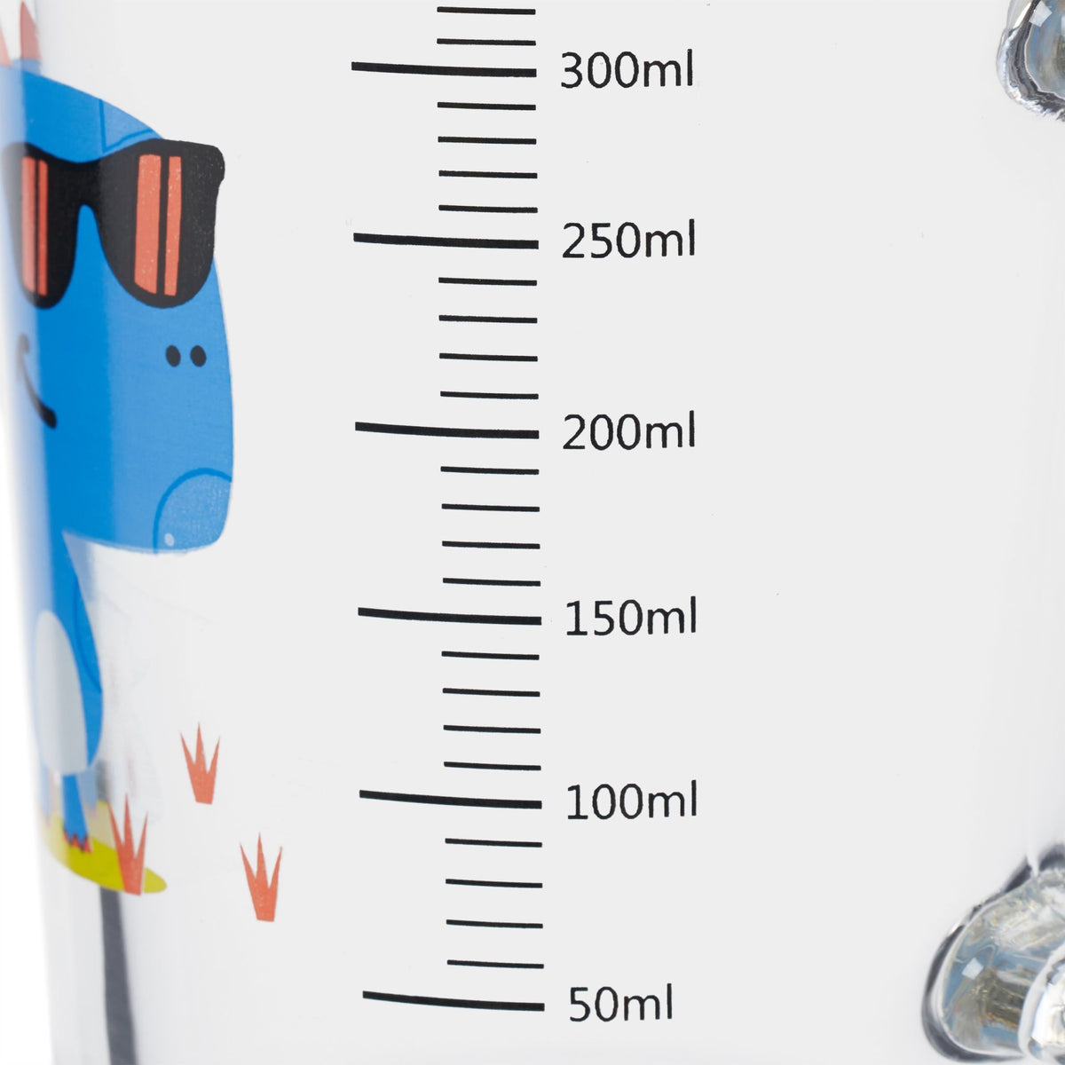 set of 2 children's glasses with dinosaur motifs
