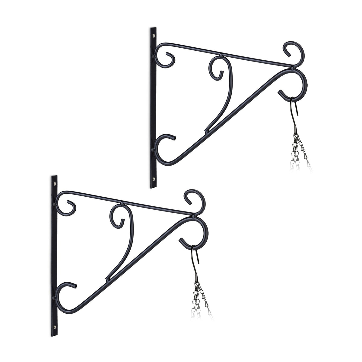 set of 2 hanging basket holders