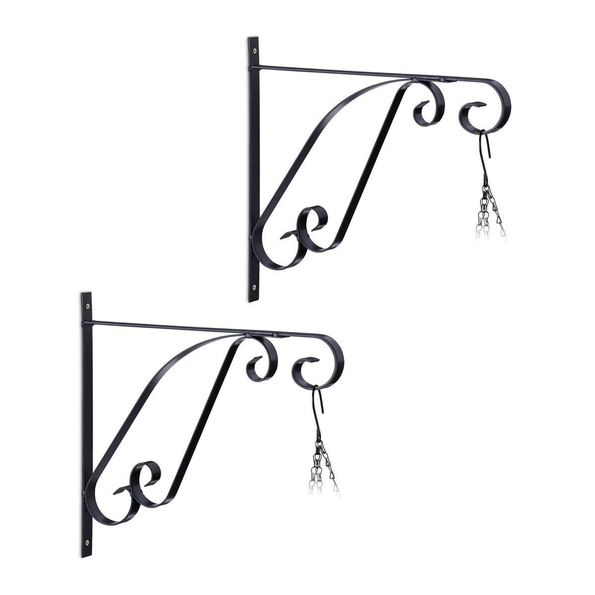 set of 2 hanging basket holders