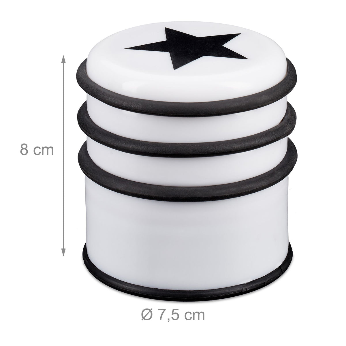 set of 3 door stops with star motif