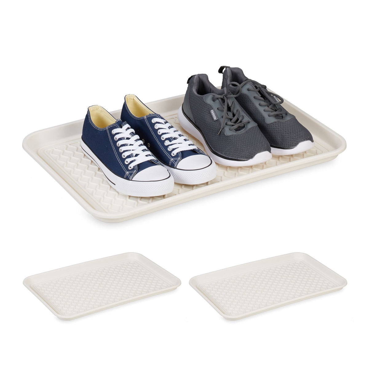 set of 3 drip trays for shoes 60 x 40 cm