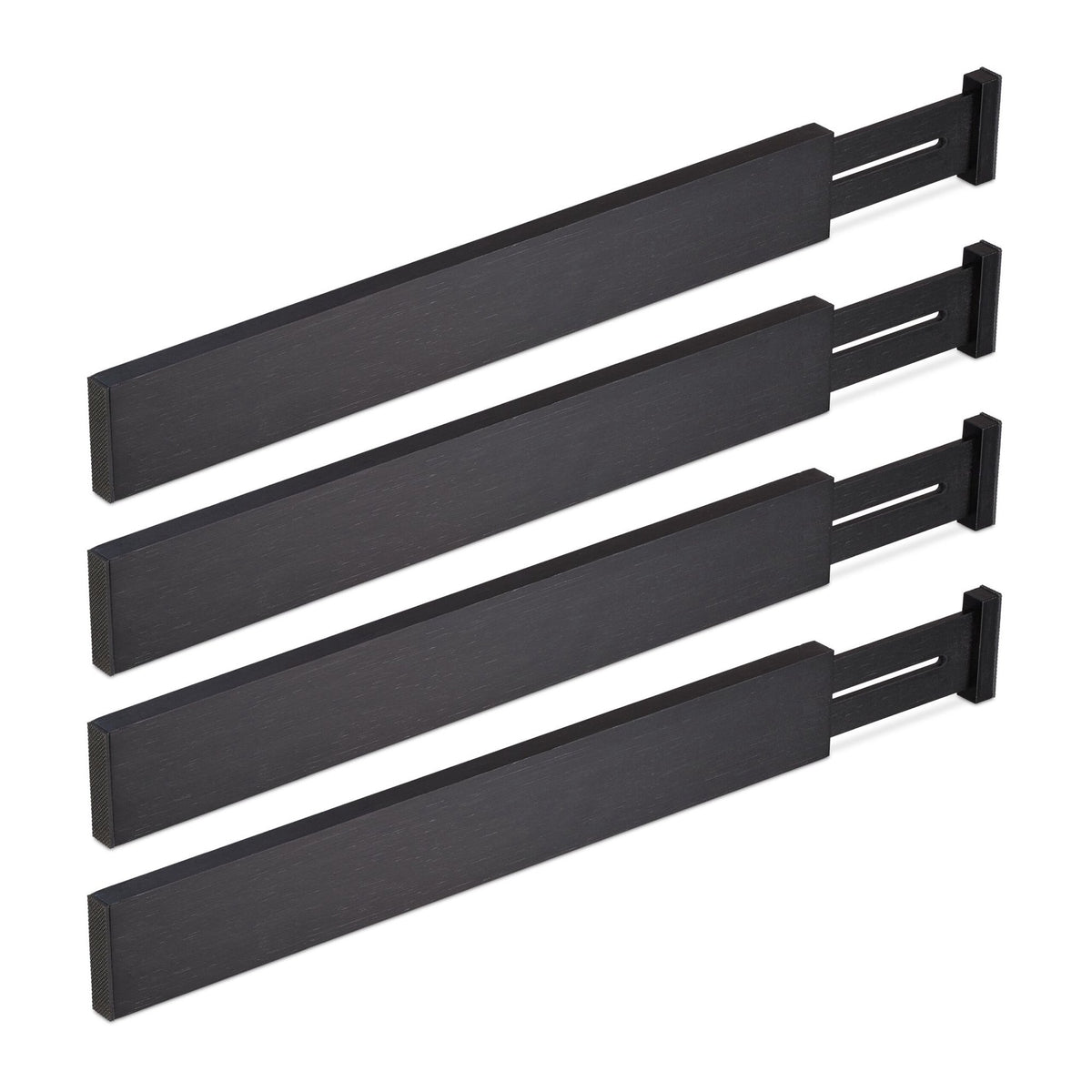 set of 4 drawer dividers in black