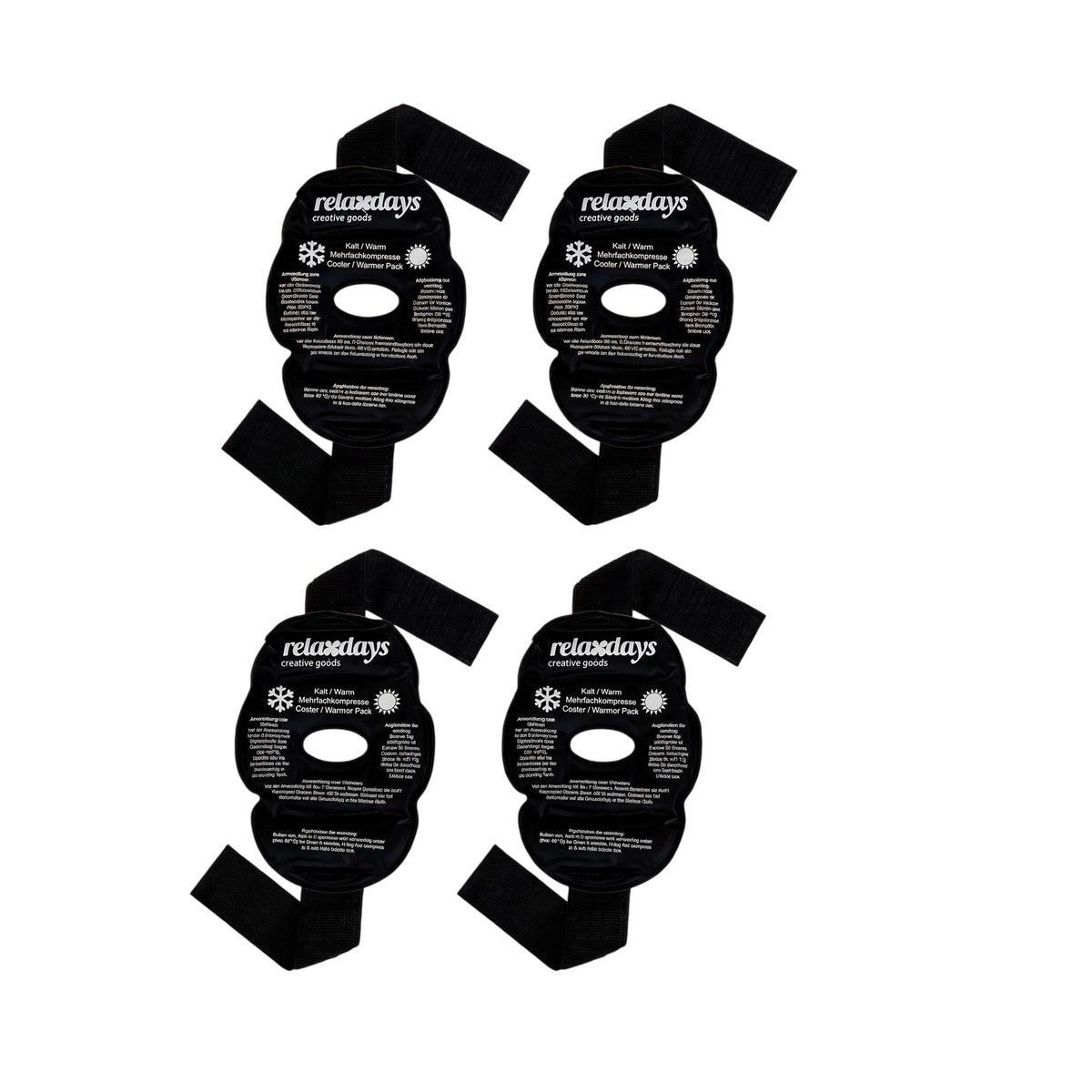 set of 4 knee pads in black