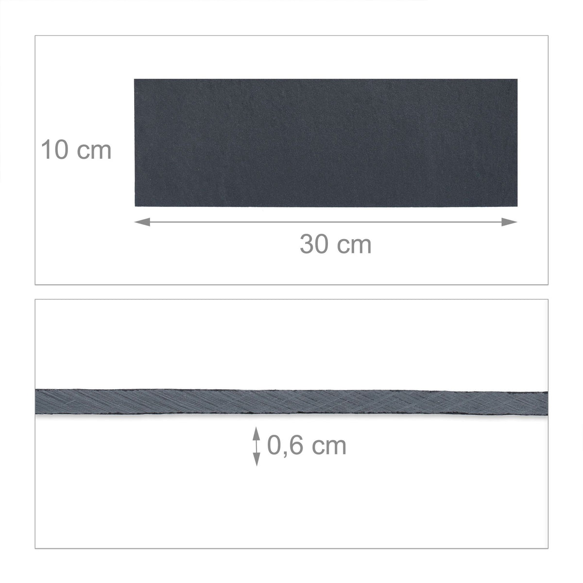 set of 6 slate tiles 30 x 10 cm