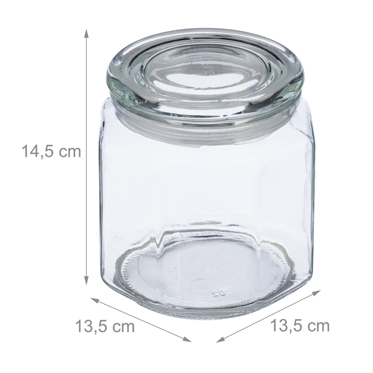set of 6 storage jars with lids 1300 ml