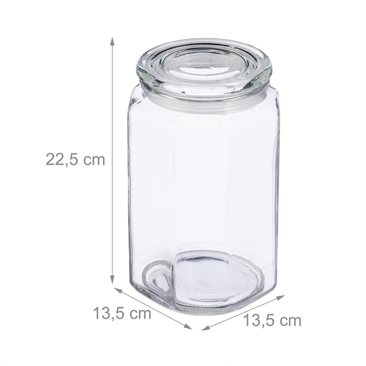 set of 6 storage jars with lids 2400 ml