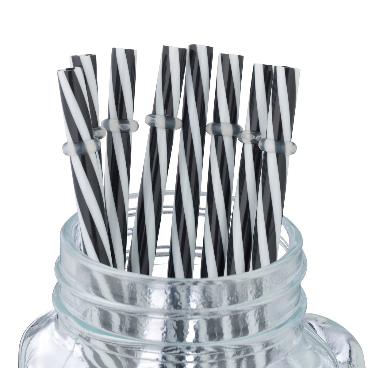 set of 8 drinking glasses with checkered lids