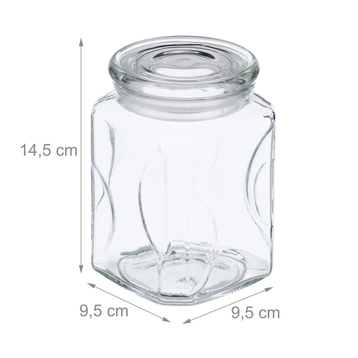 set of 8 storage jars with lids 750 ml