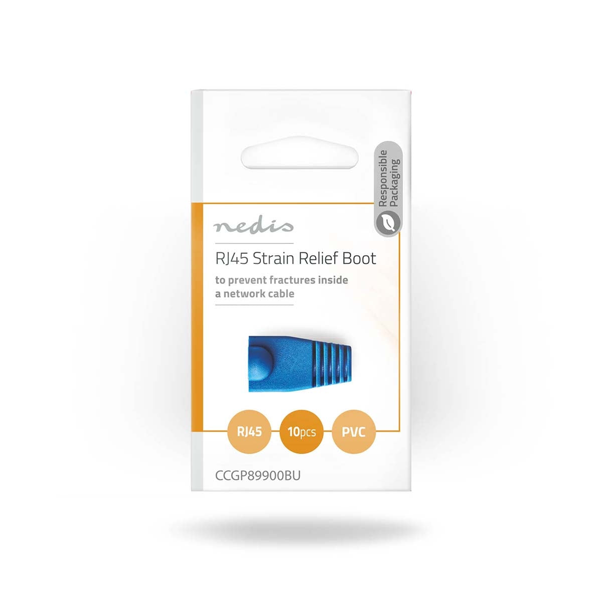 strain relief sleeve | RJ45 | PVC | Blue | Plastic bag | 10 pieces.