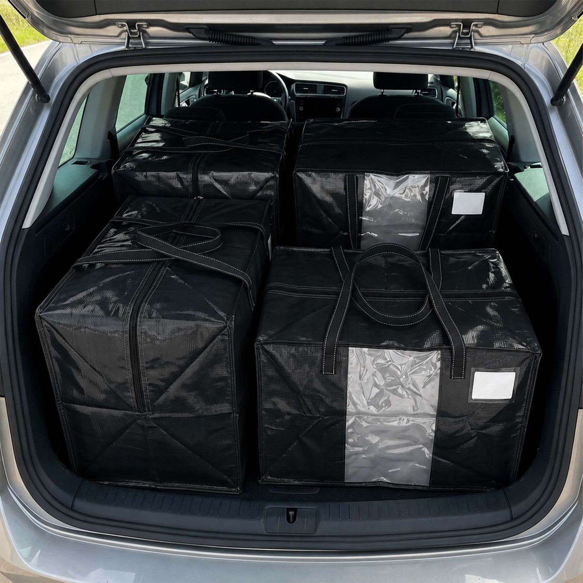 100L Black Storage Bags, Set of 4 – Waterproof, XXL Size