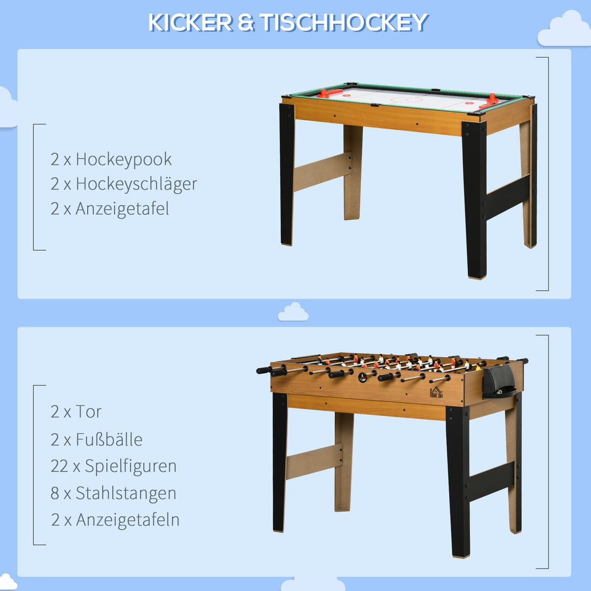 107Cm 4 In 1 Multigame Game Table Party Game Including Table Tennis Table Football Table Pool Table Ice Hockey Table For Ages 14 And Up Steel Natural + Black