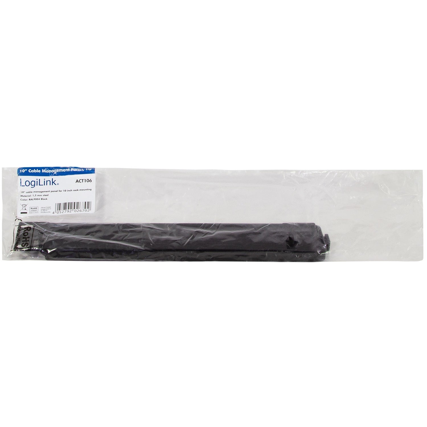 10" cable panel with 3 brackets U1 Black