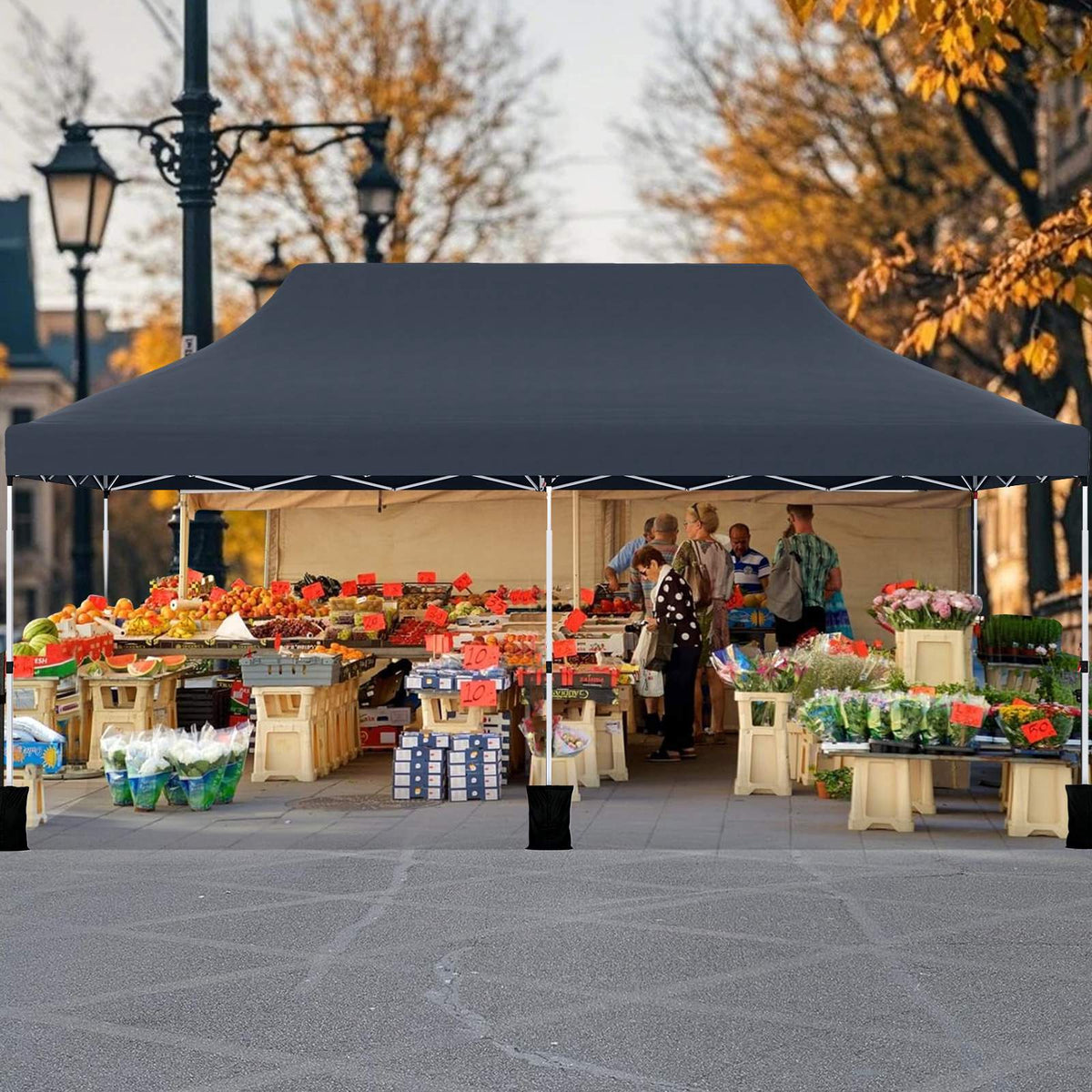 10x20 Pop-Up Canopy Tent, Water-Resistant, Carry Bag