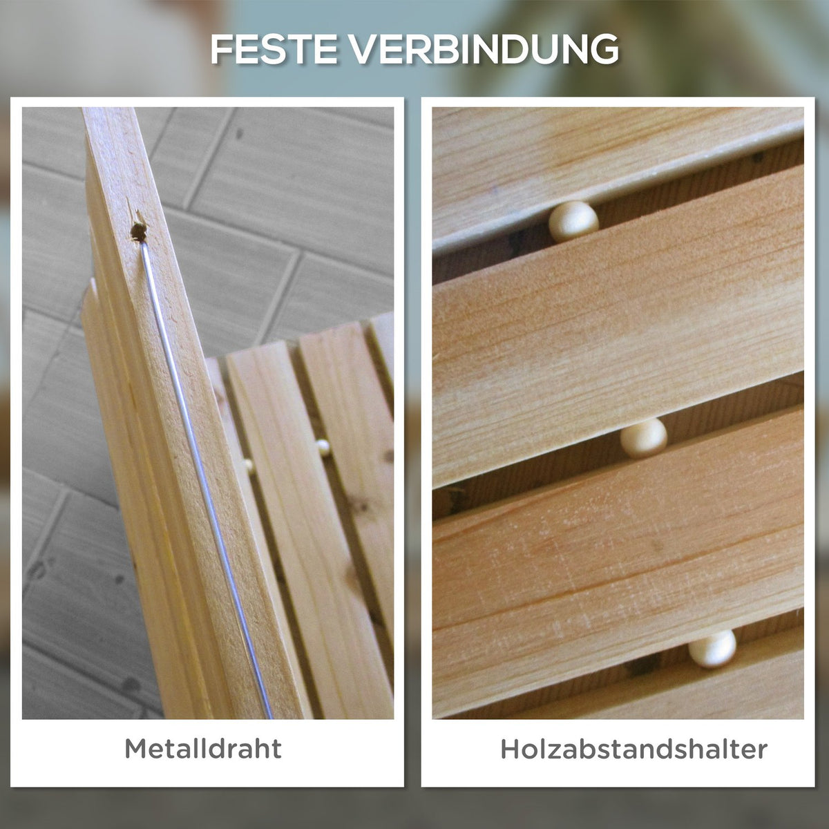 120 Cm Garden Path, Roller Path, Garden Step, Decorative Wooden Step Made Of Fir Wood, For Garden, Balcony, Natural