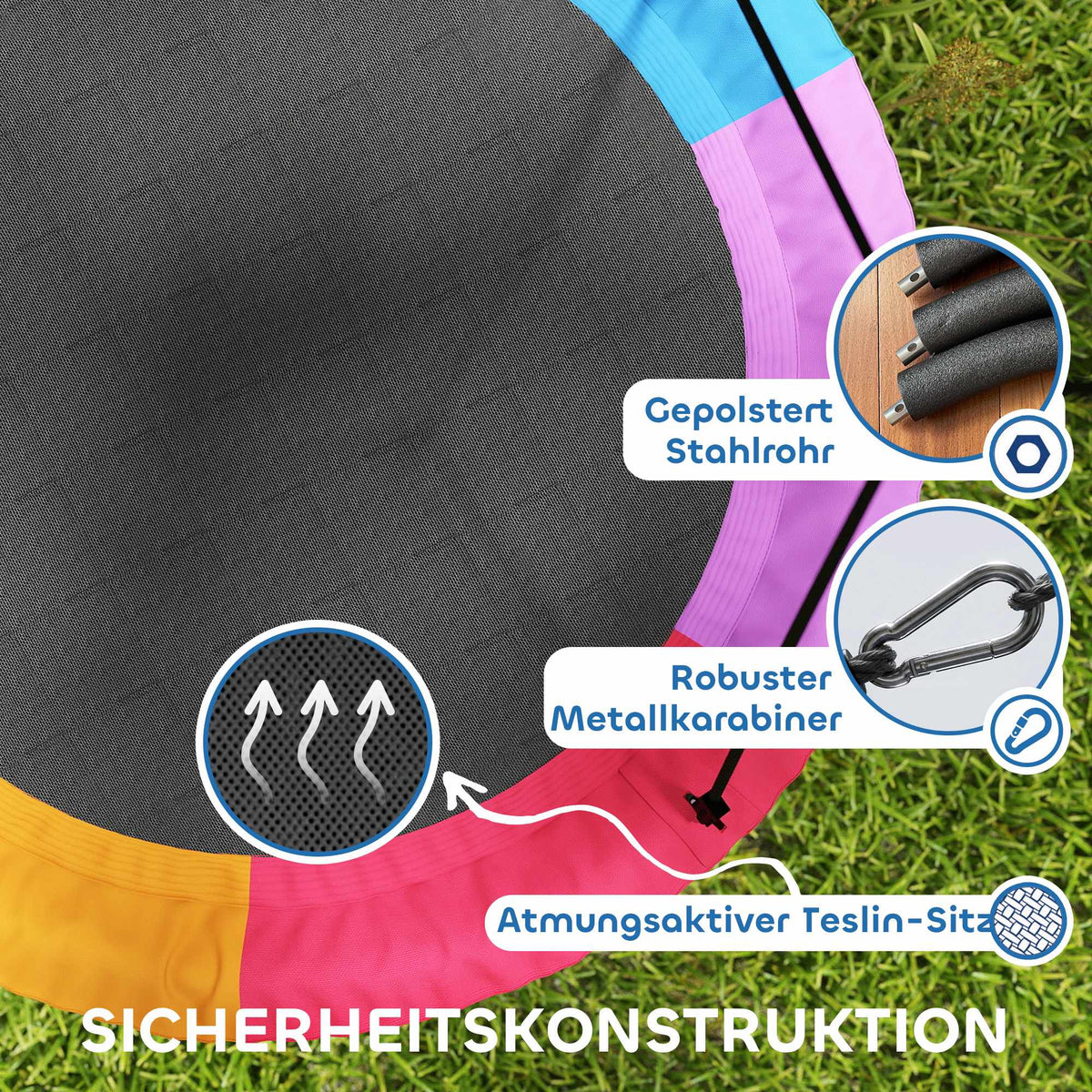 120 cm Nest Swing, 300 kg Capacity, Multicolor