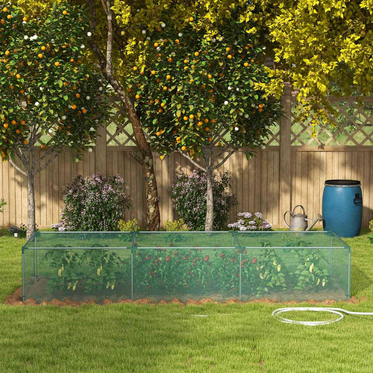 1.25M X 3.73M Garden Net, Plant Protection Tent With Zipper Door, Insect Net, Windproof Vegetable Net, Pest Protection Net