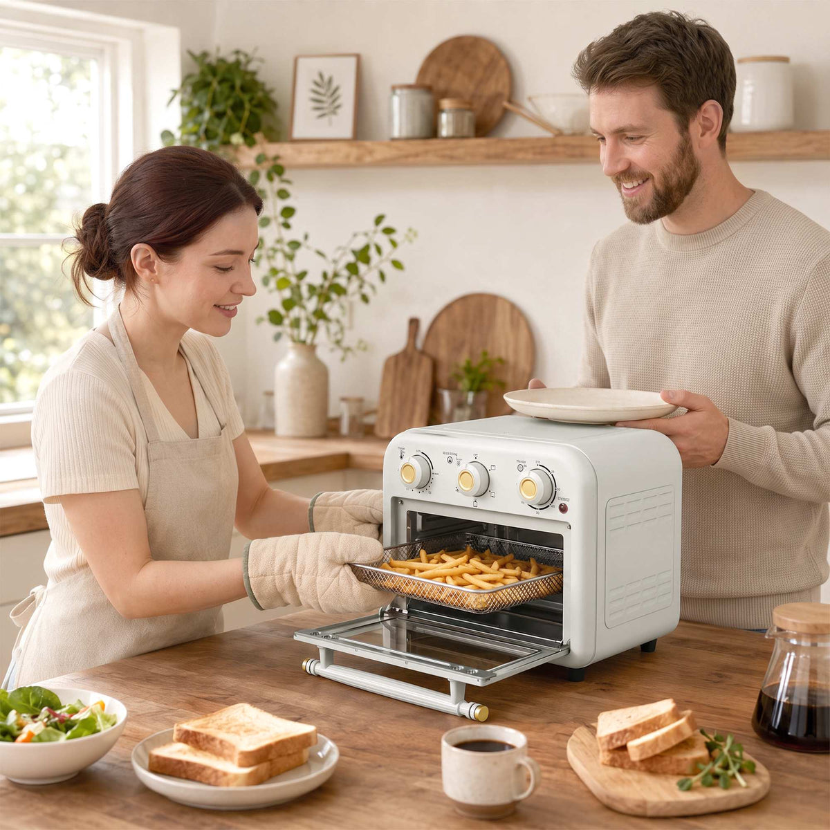 12L Air Fryer Oven, 5 Programs, Dishwasher Safe, 1200W