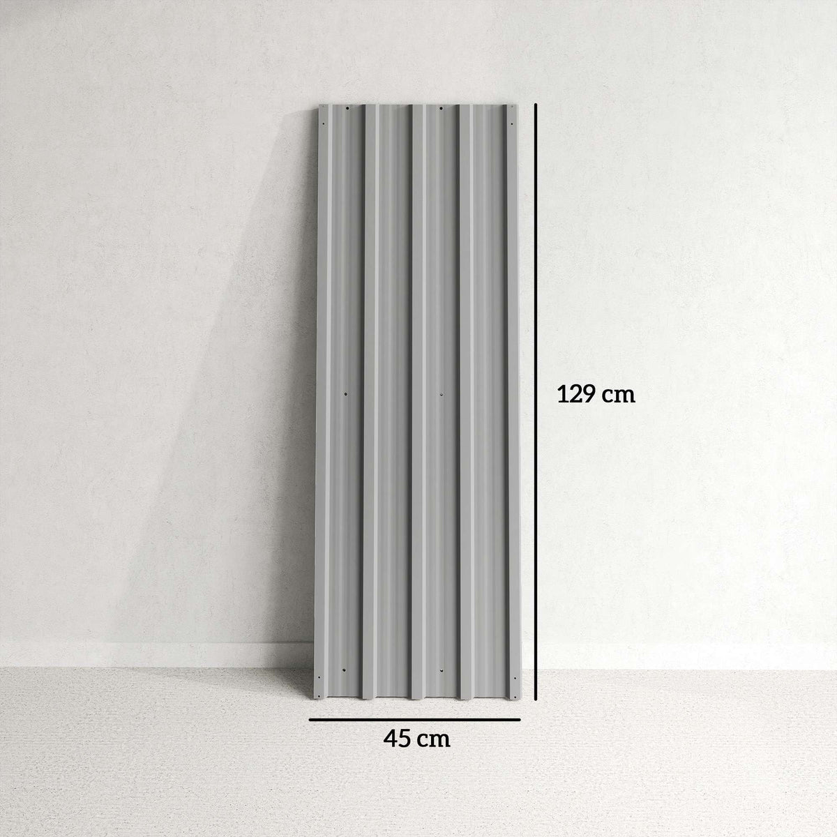 12 Pcs Corrugated Roof Panels, 129x45cm, Galvanized Steel
