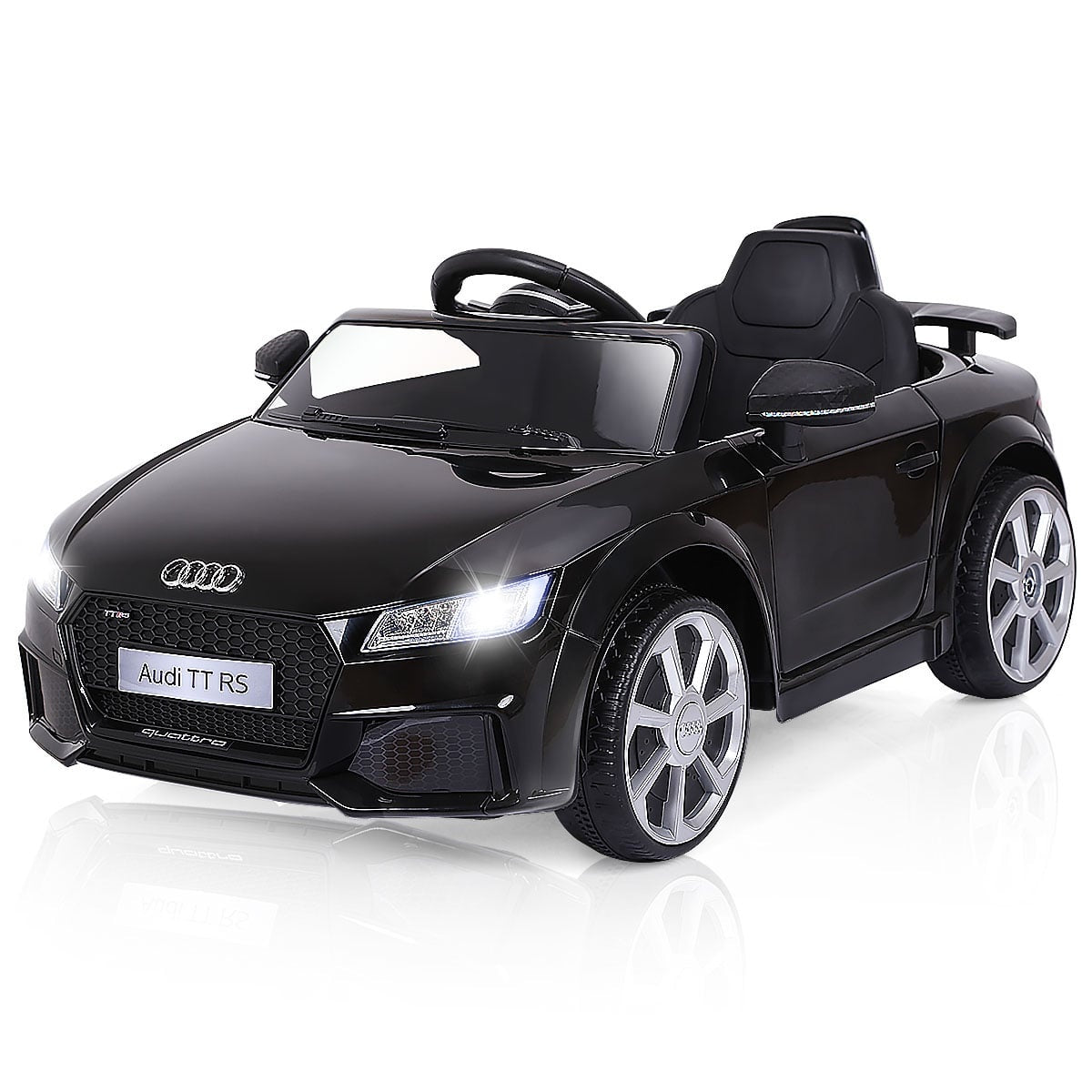12V Electric Kids Car with Remote, Black, 3 Speeds