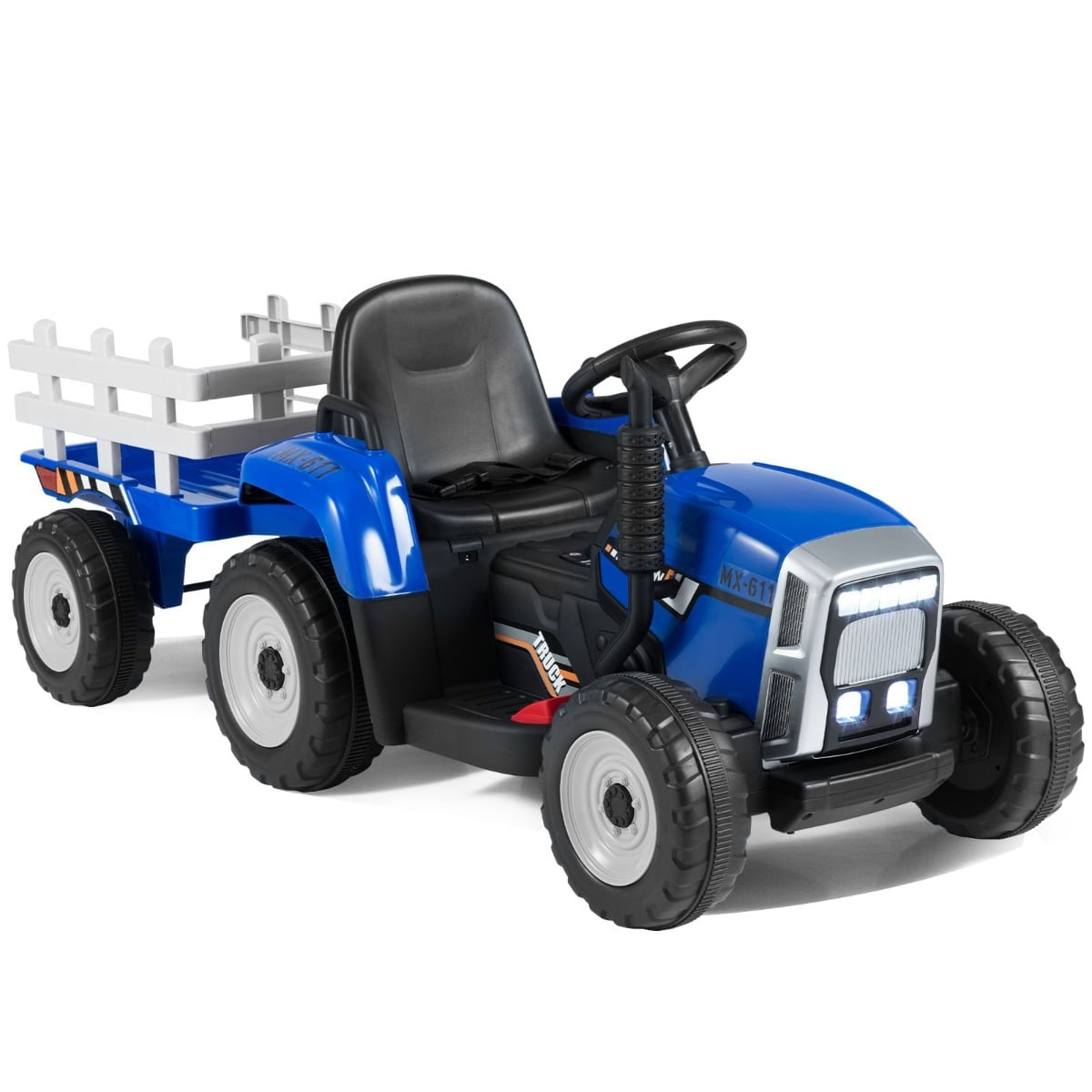 12V Kids Ride-On Tractor with Detachable Trailer & Remote
