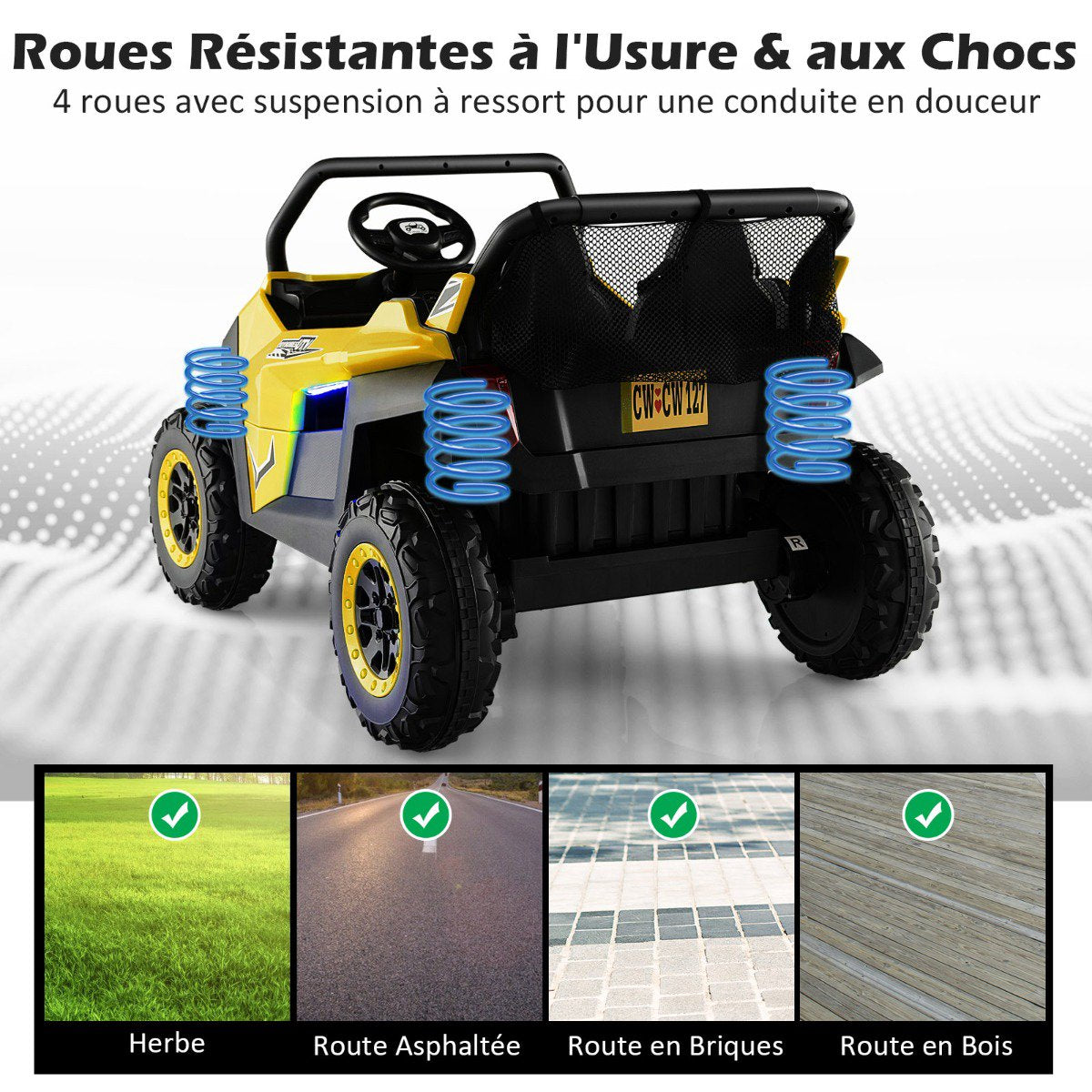 12V Kids Ride-On Truck, 2-Seater, Remote, Suspension