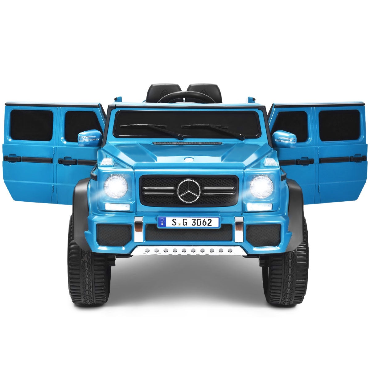 12V Ride-On Car With Remote Control, Suspension, Blue