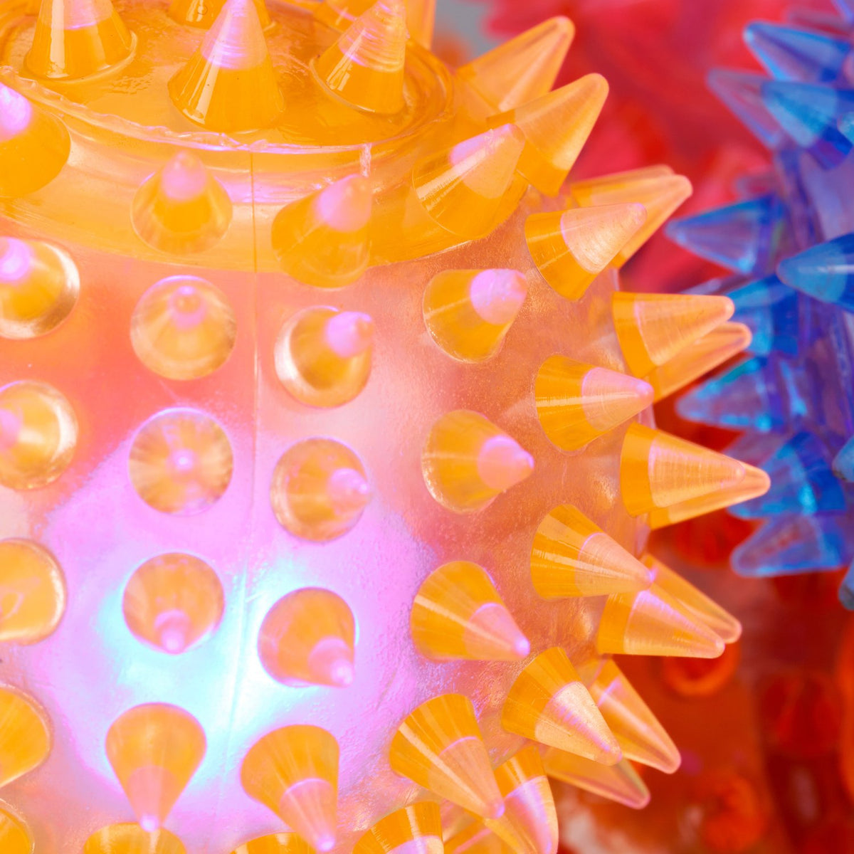 12 pcs. Rubber balls with LED lights
