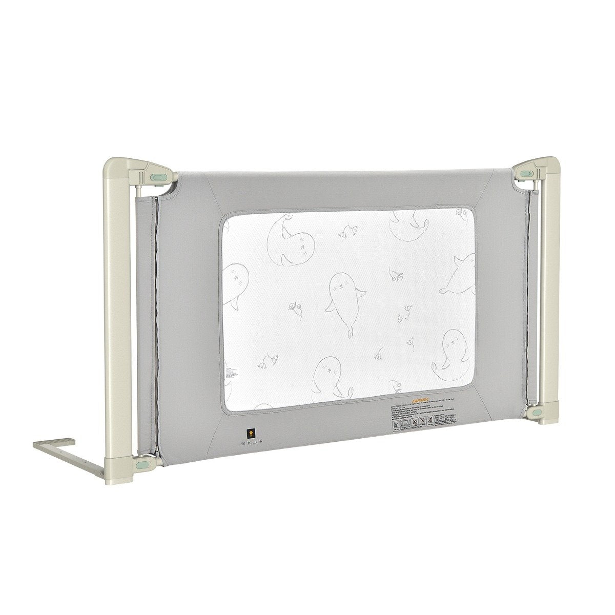 150 cm bed rail height adjustable bed guard with connection accessories gray
