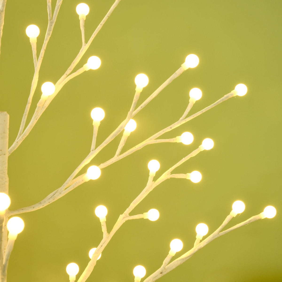 150 cm light tree, birch tree with 120 warm white 3 brightness levels LED, Christmas tree birch, LED artificial birch tree for party, birthday, wedding IP44 white
