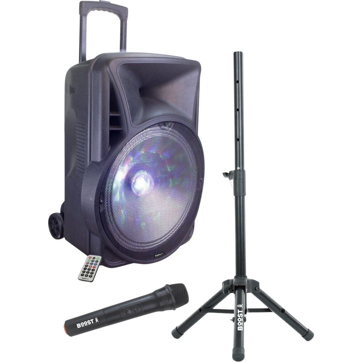 15"" Portable Speaker with Wireless Mic, 800W Power