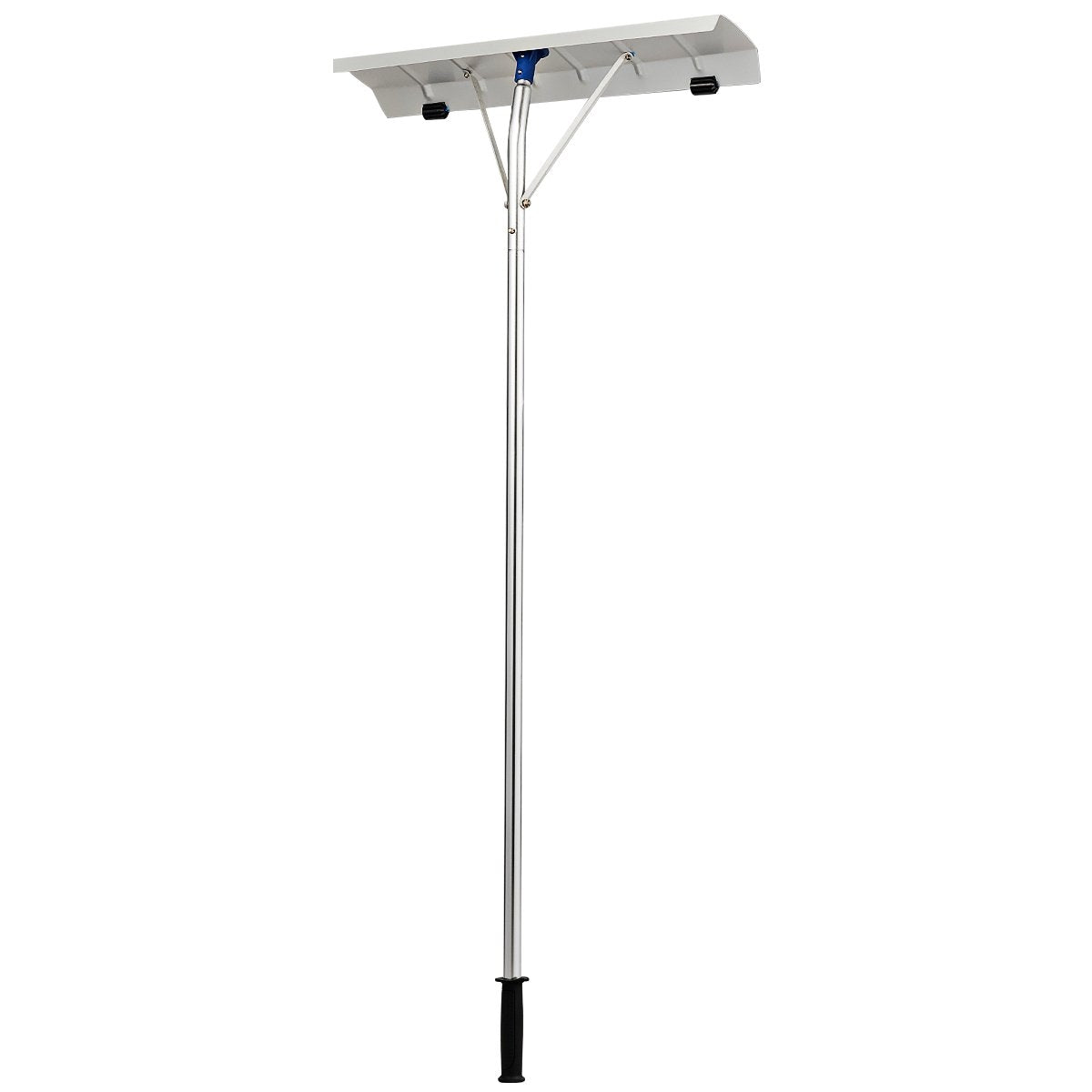 160 - 610 cm roof snow clearer made of aluminum + TPE with wheels and extendable handle snow shovel silver