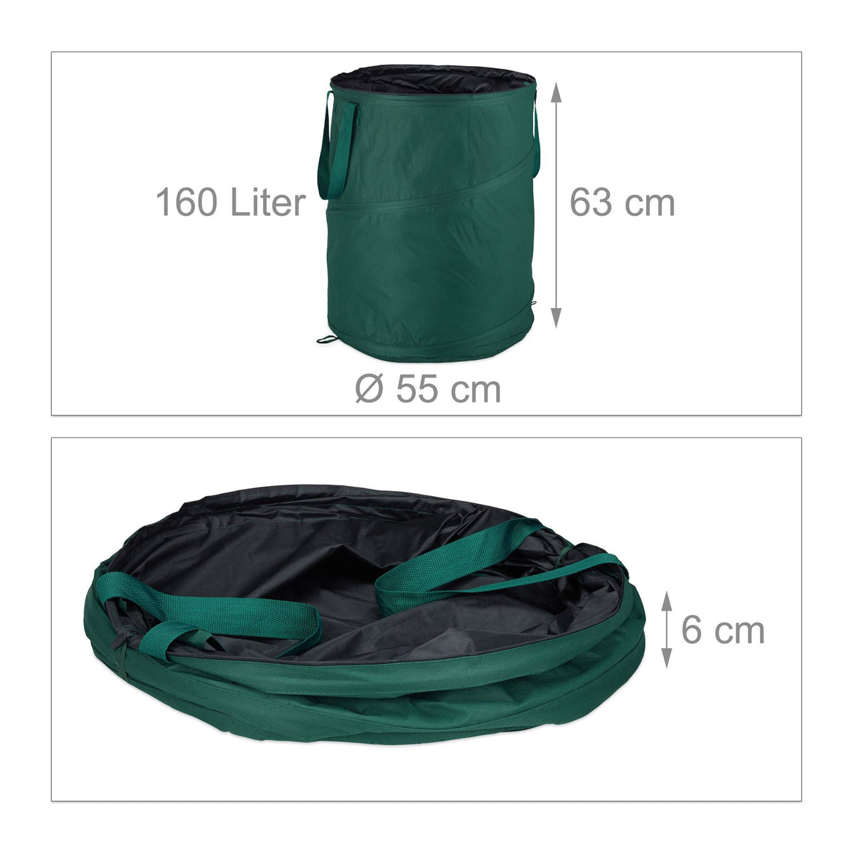 160 l pop-up leaf bags in sets of 3