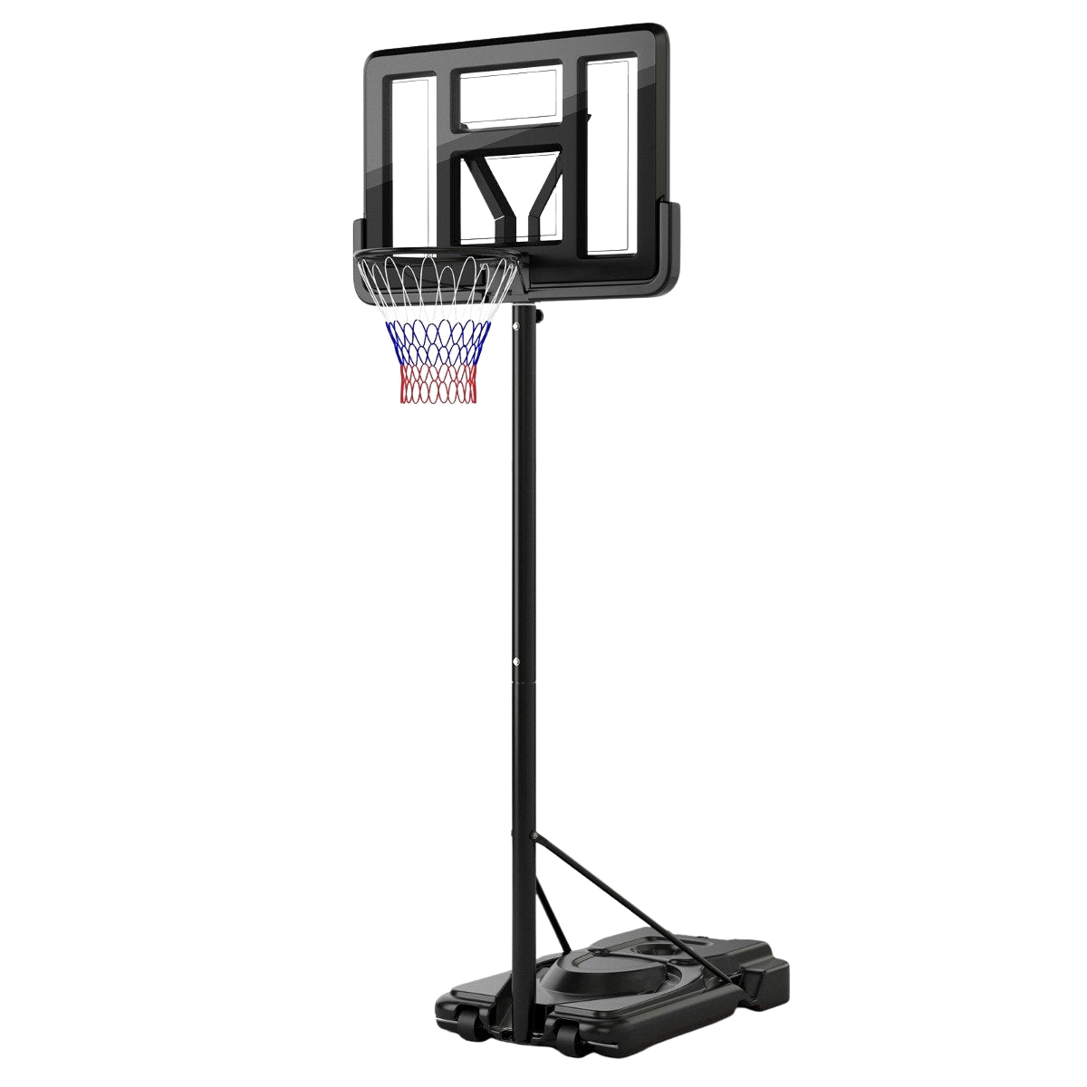170-305cm Height Adjustable Basketball Stand Outdoor Basketball Hoop with Stand
