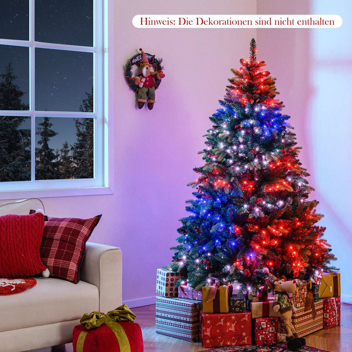 180cm Artificial Christmas Tree with 370 RGB Lights