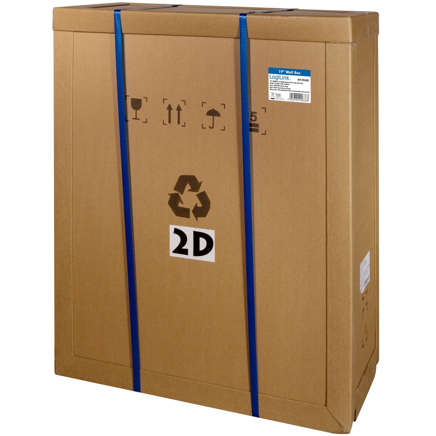 19" Wall cabinet/server cabinet U15 540 x 450 x 725 mm Unassembled Black
