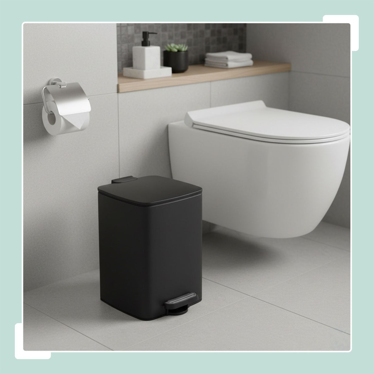 20L Kitchen Pedal Bin with Soft-Close Lid