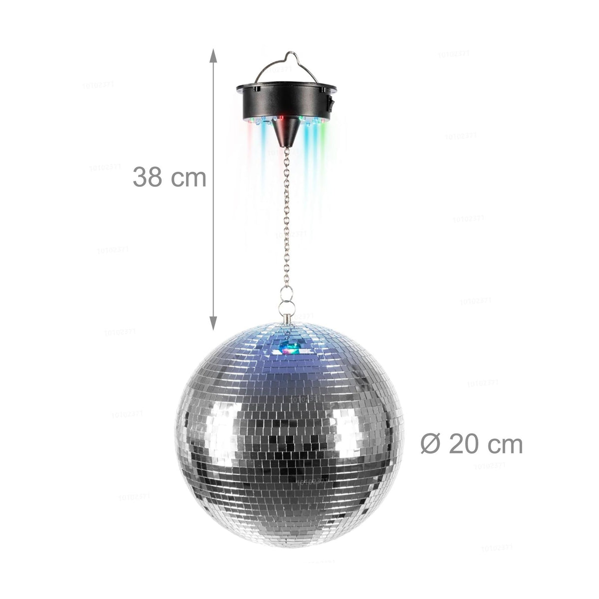 20 cm Disco Ball with Motor and LED Lights