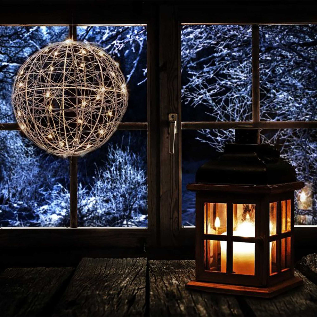 20 cm Silver LED Decorative Light Globe