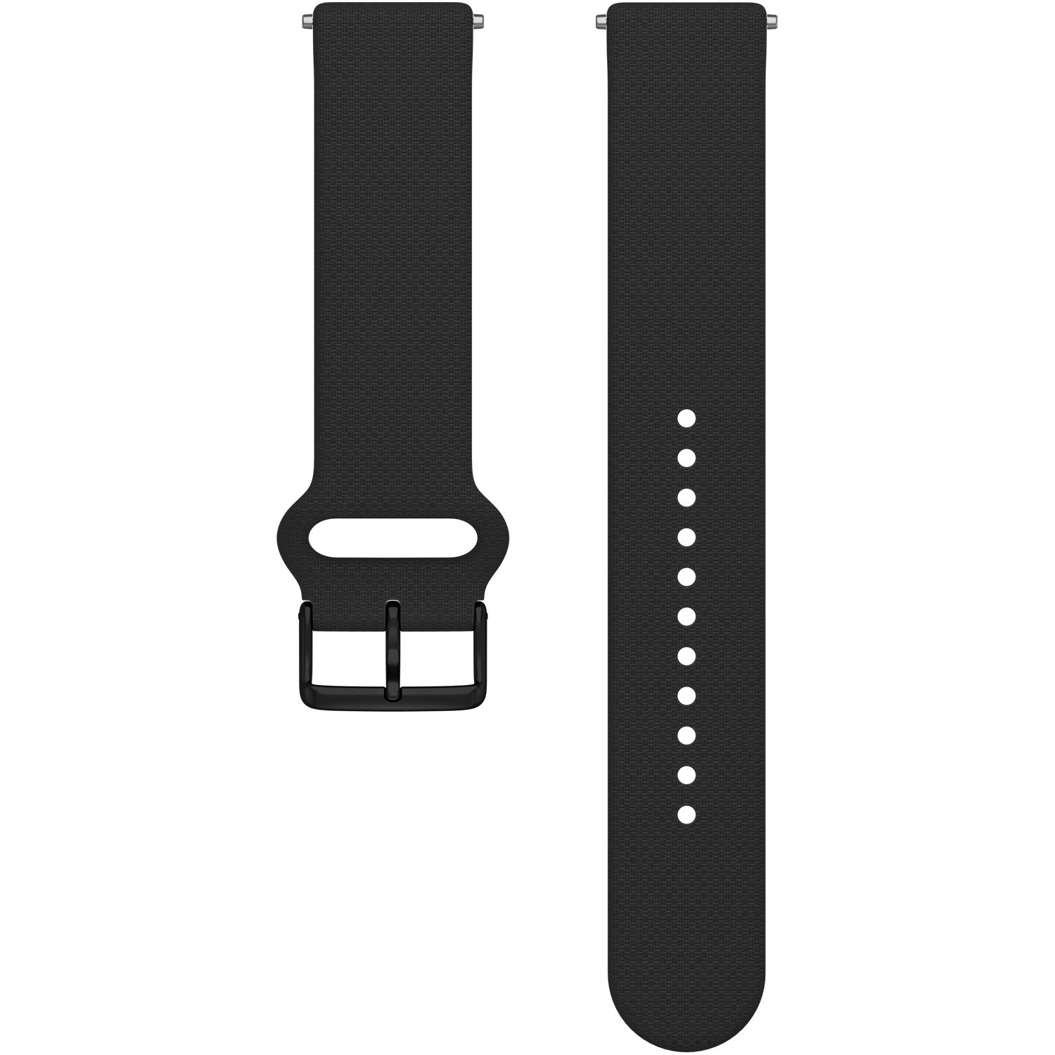 20mm Black Silicone Wristband, Size S-L