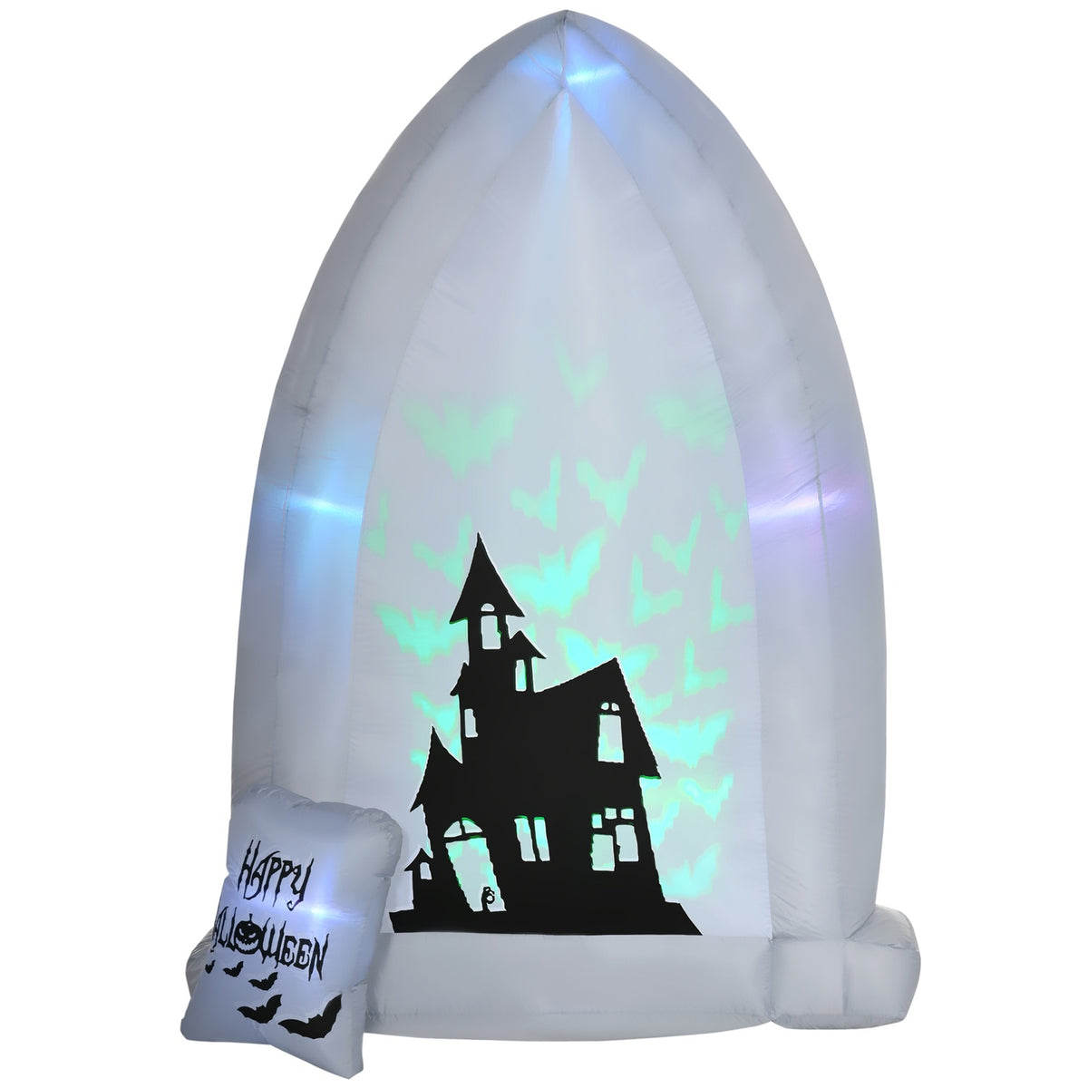 210Cm Tombstone Halloween Decoration Inflatable Tombstone With Led Light Projection And Blower Inflatable Halloween Decoration Ip44 Waterproof