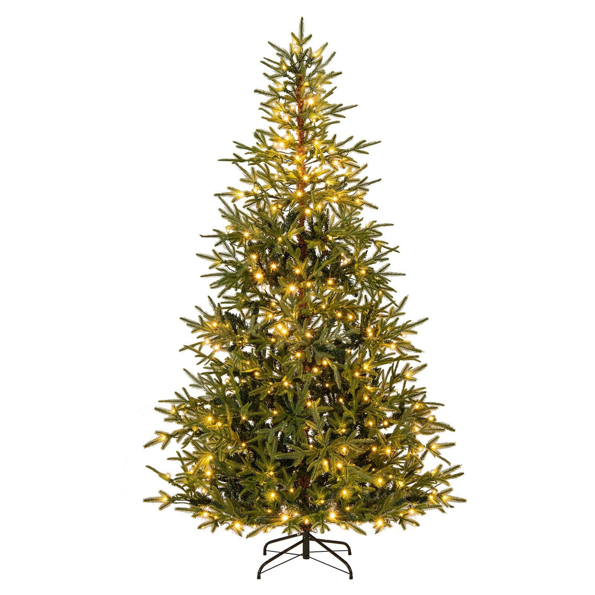 210 cm Artificial Christmas Tree, 250 Multicolor LEDs