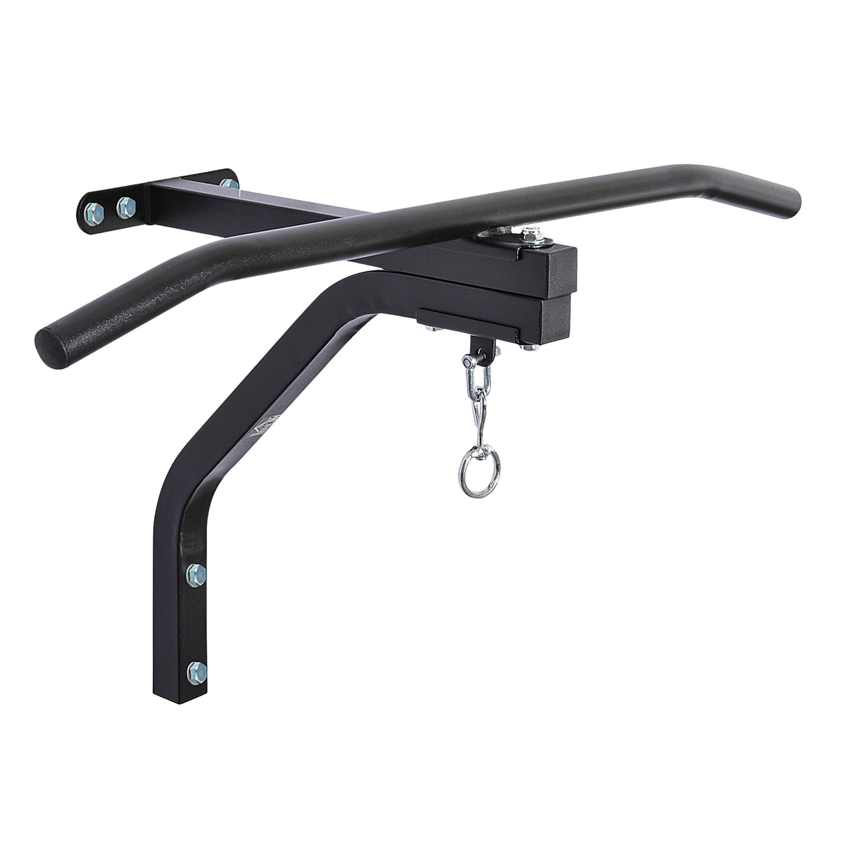 2-1 Design Punching Bag Holder Wall Mount Punching Bag Sandbag Holder Up To 130 Kg Load Capacity Hanging Stand Steel Black 93 X 47 X 51 Cm