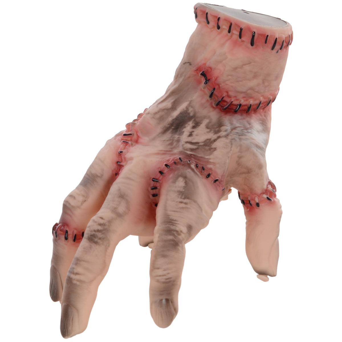 21 cm Halloween decoration realistic scar hand with action and sound function, scary props decorations, horror props suitable for Halloween and cosplay