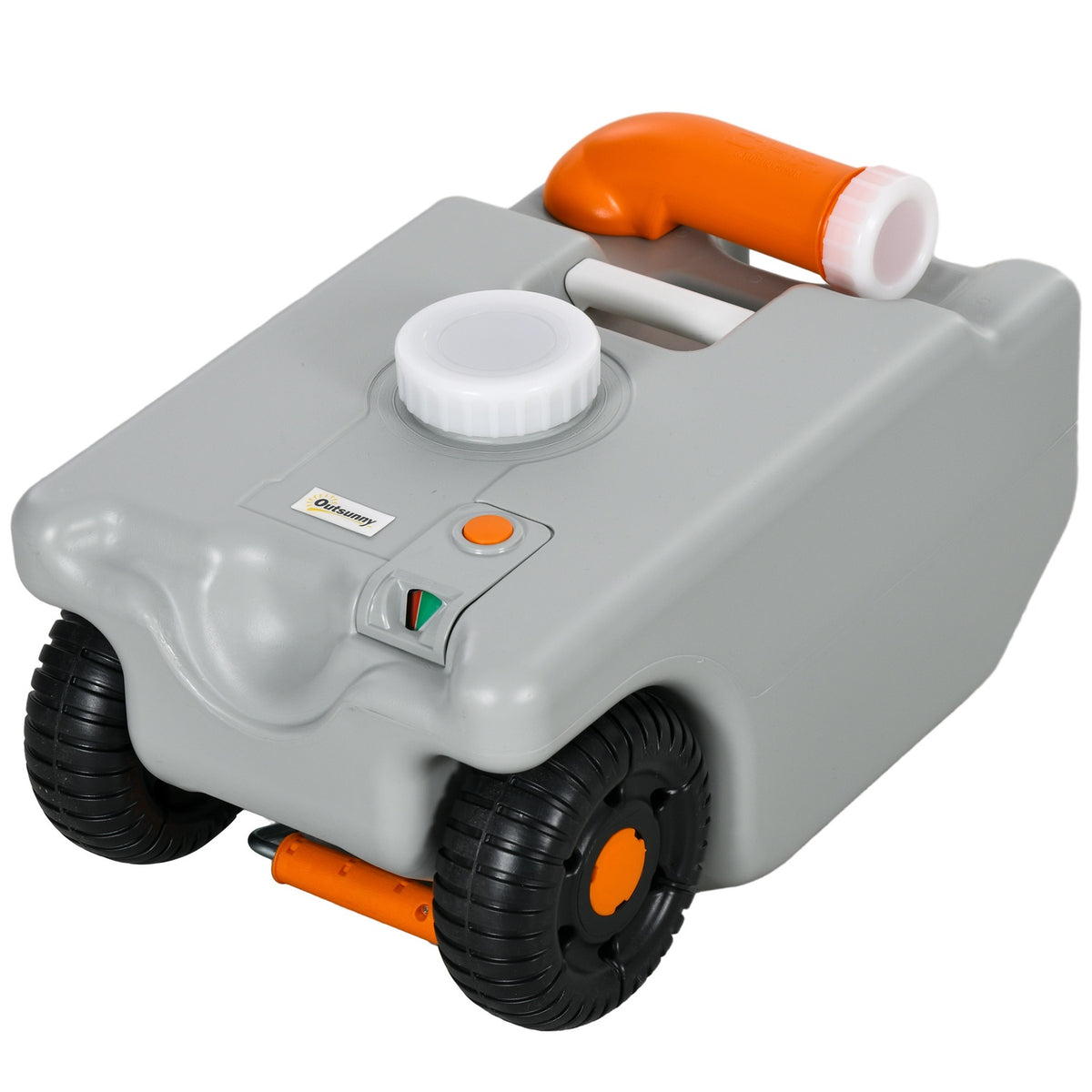 22 Liter Wastewater Rolling Tank, Portable Wastewater Tank, Rolling Tank With Foldable Handle, Water Tank, Camping Water Canister, Multi-Purpose Canister, Gray