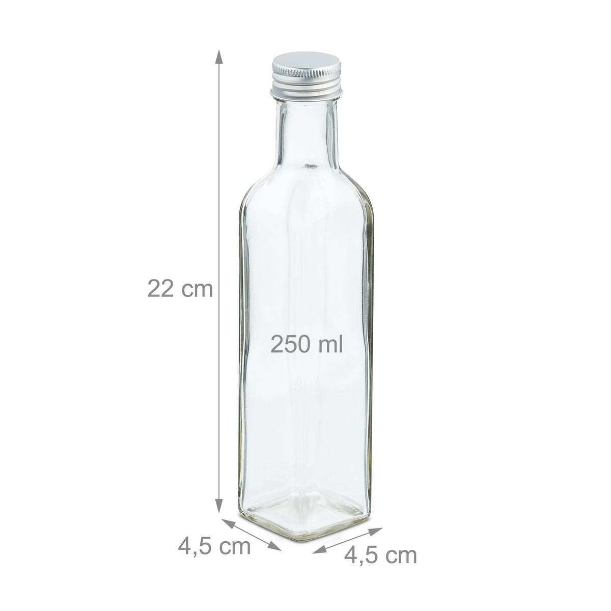 250 ml Glass Bottles for Liqueur, Juice, Oil