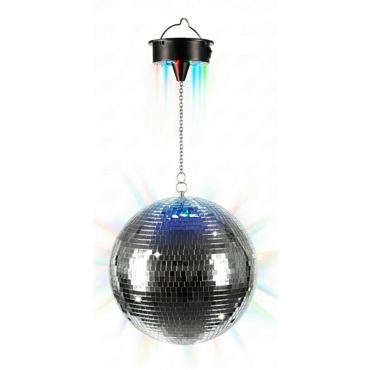 25 cm Disco Ball with Motor & LED Light Effects